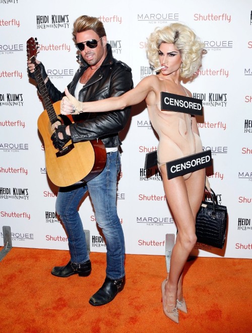 neuroticfashionplate:  David and Phillipe Blond of The Blonds as George Michael and Madonna at Heidi Klum’s Halloween Party in NYC.