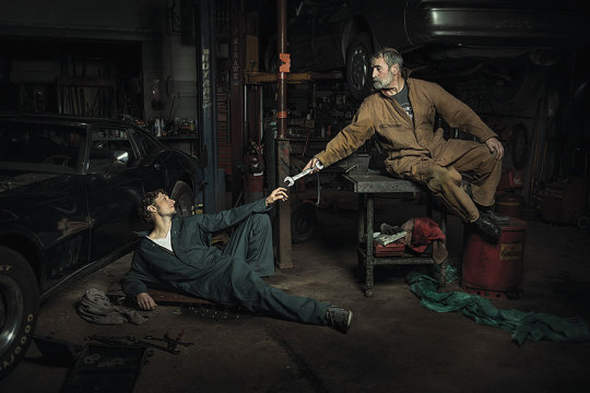 XXX Auto Mechanics Hilariously Recreate Renaissance photo
