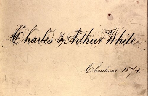 Charles &amp; Arthur White  Christmas 1874