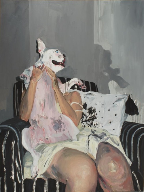 darksilenceinsuburbia:  Eduardo Berliner. Woman with Dog, 2009. Oil on canvas, 200 x 150 cm.