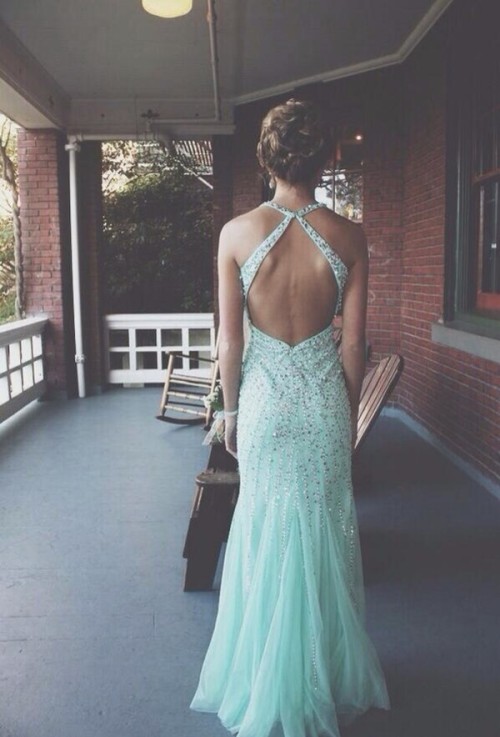 Light blue prom dress