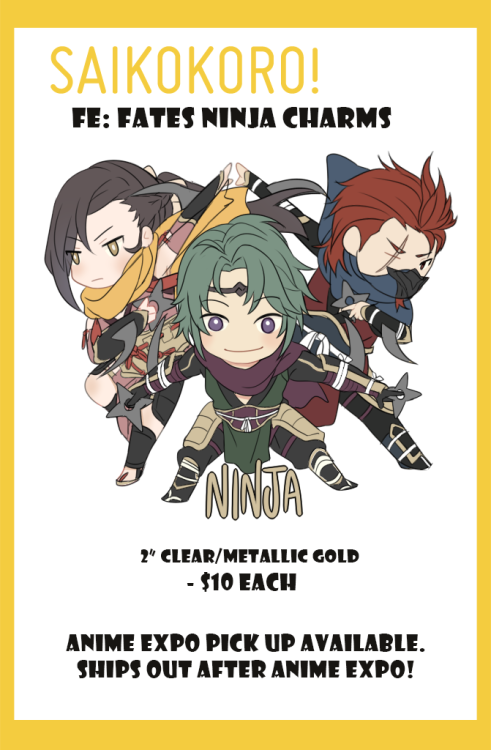 Overwatch/ FE:Fates Ninja charms! Reblogs appreciated, ty! ships after ax, pick up at ax http:/