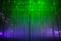 corinnesinteriorstateofmind:  Interactive Laser Forest: A huge forest of laser beams that features over 150 rods which can be tapped and beautiful music is played. Watch the video here.