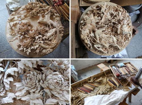 renecampbellart: thedesigndome: Unbelievably Detailed Wooden Sculptures Brought To Life  By Tra