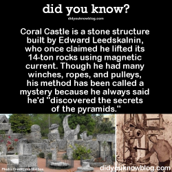 did-you-kno:  Coral Castle is a stone structure