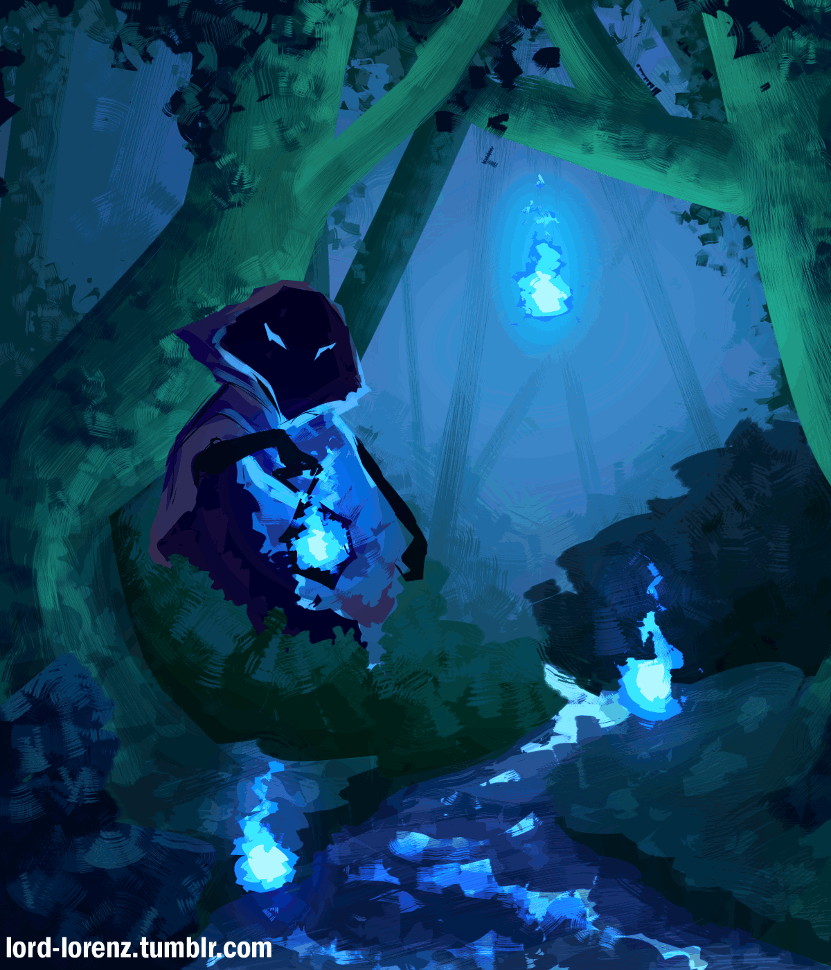 lord-lorenz:  I try to make a point of painting a forest background every once in