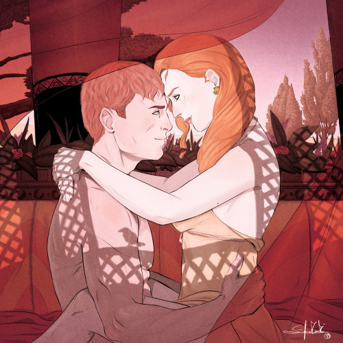 Melite and Sòl, red summer - original charactersFollow my original fantasy world on: https://www.ins