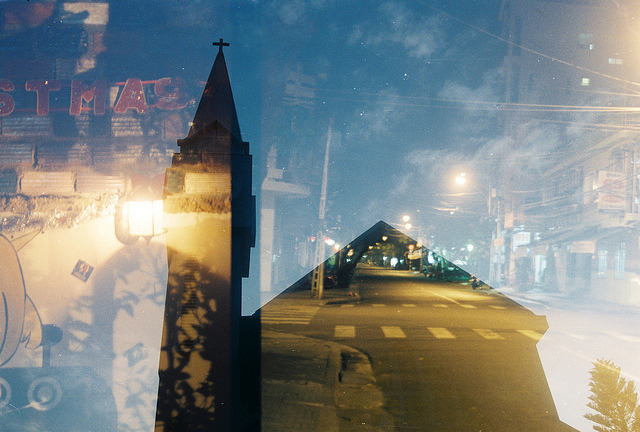 Chuch on Flickr.
Via Flickr:
First, I shot the whole roll of films of bokeh from lightings at night; then I rewound the films and shot the second layer at day.
• Camera: Nikon FM
• Film: UXi Super 200
• Blog | Tumblr