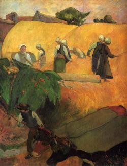 peira:  Paul Gauguin:  Haymaking (1889) 