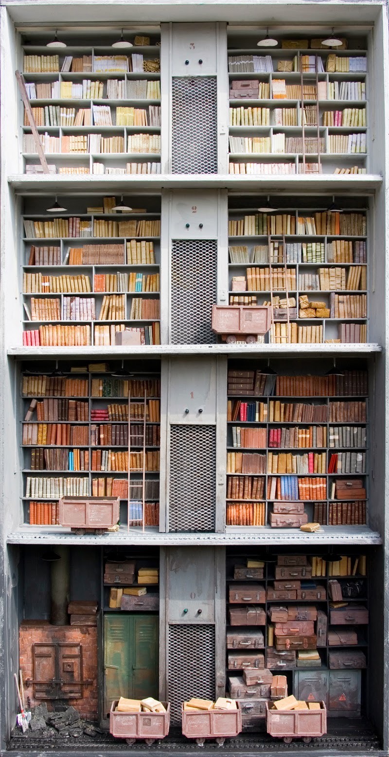 nevver:  Bookshelf Dioramas,  Marc Giai-Miniet