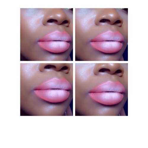 Ombré lips are my new “spring thing” it’s very simple and cute. I used a prolong l