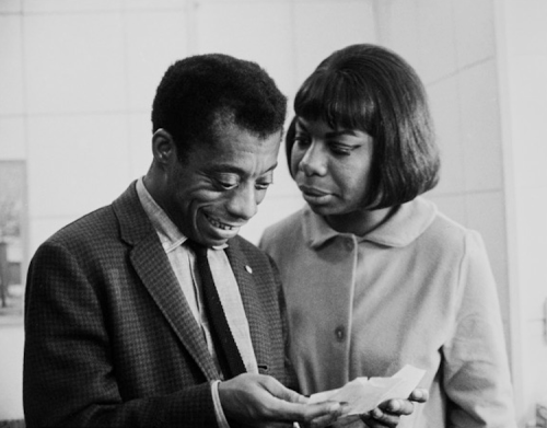 twixnmix:  Nina Simone and James Baldwin photographed by Bernard Gotfryd in the 1960s.