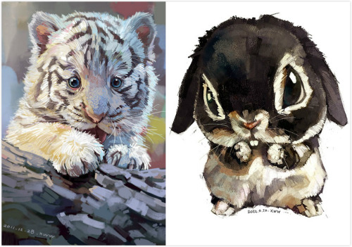 fuckyeahchinesefashion:  Art by Chinese illustrator 雪娃娃 Xue Wawa. Super cute.