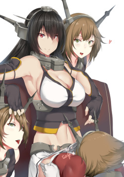 uss-iowa:  kyonkkun:  Nagato’s Slug harem