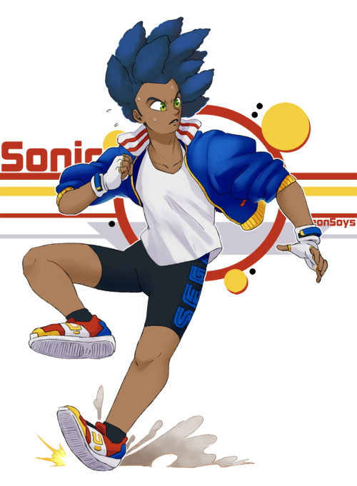 Updating my human Sonic design to be more in line with how I feel about the new IDW comics, Mania, t