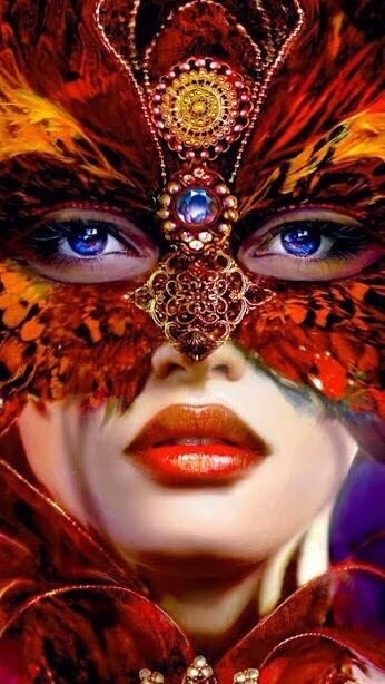 DIPINTO DI DONNA&hellip; TRA MASCHERA E TRASGRESSIONE &hellip; DUE OCCHI