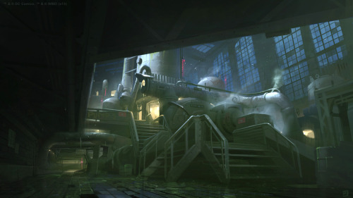 what calader&rsquo;s been up to all this time, arkham origins concept art the chemical plant