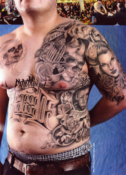 Se ven chingonas tus tintas, carnal! Your ink rocks, homeboy!!