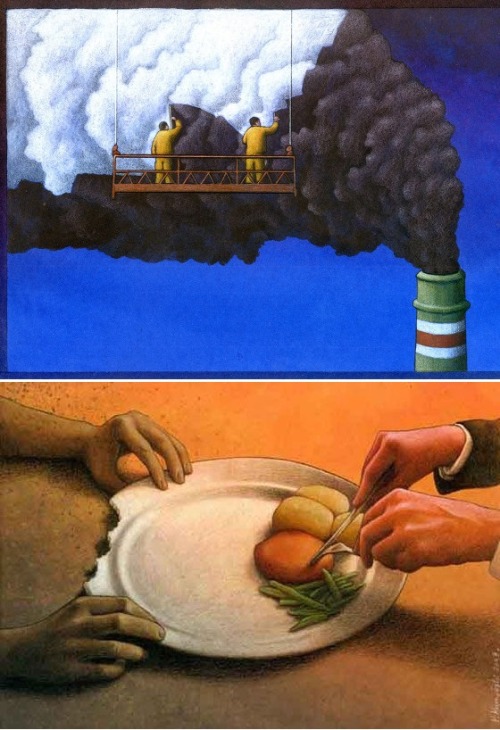 ftyrdesewder:  iterates:  cloudyskiesandcatharsis:  Brilliant Thought-Provoking Satirical Illustrations by Pawel Kuczynski  these are always excellent  Are you fking kidding like less than half of those even make sense 