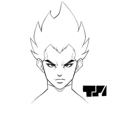 Vegeta request sketch. Since so many ask me to draw him since I did goku…#vegeta #princeofall