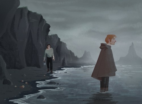 mudcrayon:kylux landscape inspired by @hollyhark ‘s iconic fic Ceasefire !!!!!!!!! Oh man