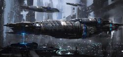 sciencefictionworld:&ldquo;Fleet Commander&rdquo; by Huy Tran Viet