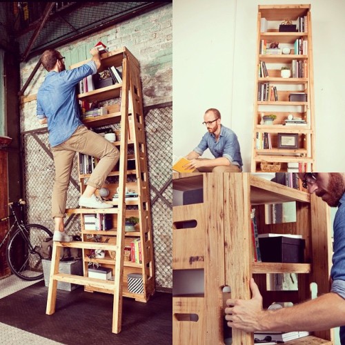 WANT this pull out ladder bookshelf by @saidthekingco ! Problem is that I would need like 10 of them