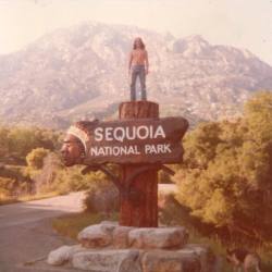 electricwest:  Sequoia National Park, and some shirtless stud  🌲 photo via @tiberendtradingco #electricwest #roadtripvibes #california #sequoianationalpark #70s #80s #timetraveling 