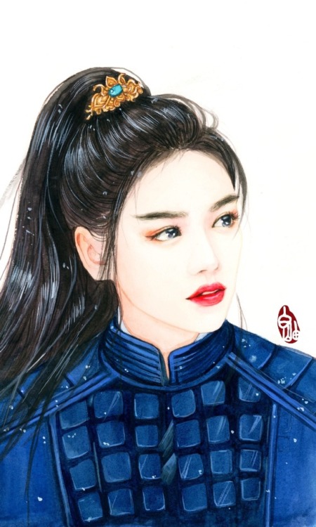 Chinese gufeng style portraits by 白岫