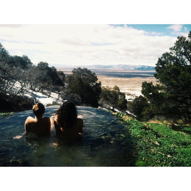 soakingspirit:  when @lunacle and I were soakin in the hot springs in no mans lands