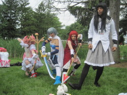 Some shots of my Puella Magi Madoka Magica group from Saturday at AnimeNEXT. Featuring:kawaii-desu-nope as Madokaappledress as Sayakagandalfexmachina as Kyokofunkypriest as Homura