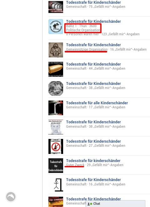 IG rechte Kinderschutzseiten aufdecken — Facebook und die Todesstrafe