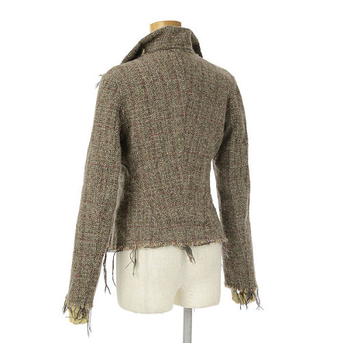 lacollectionneuse:JUNYA WATANABE AD2003 ツイードジャケット ブラウン系 M  tweed jacket with frayed edges &bull