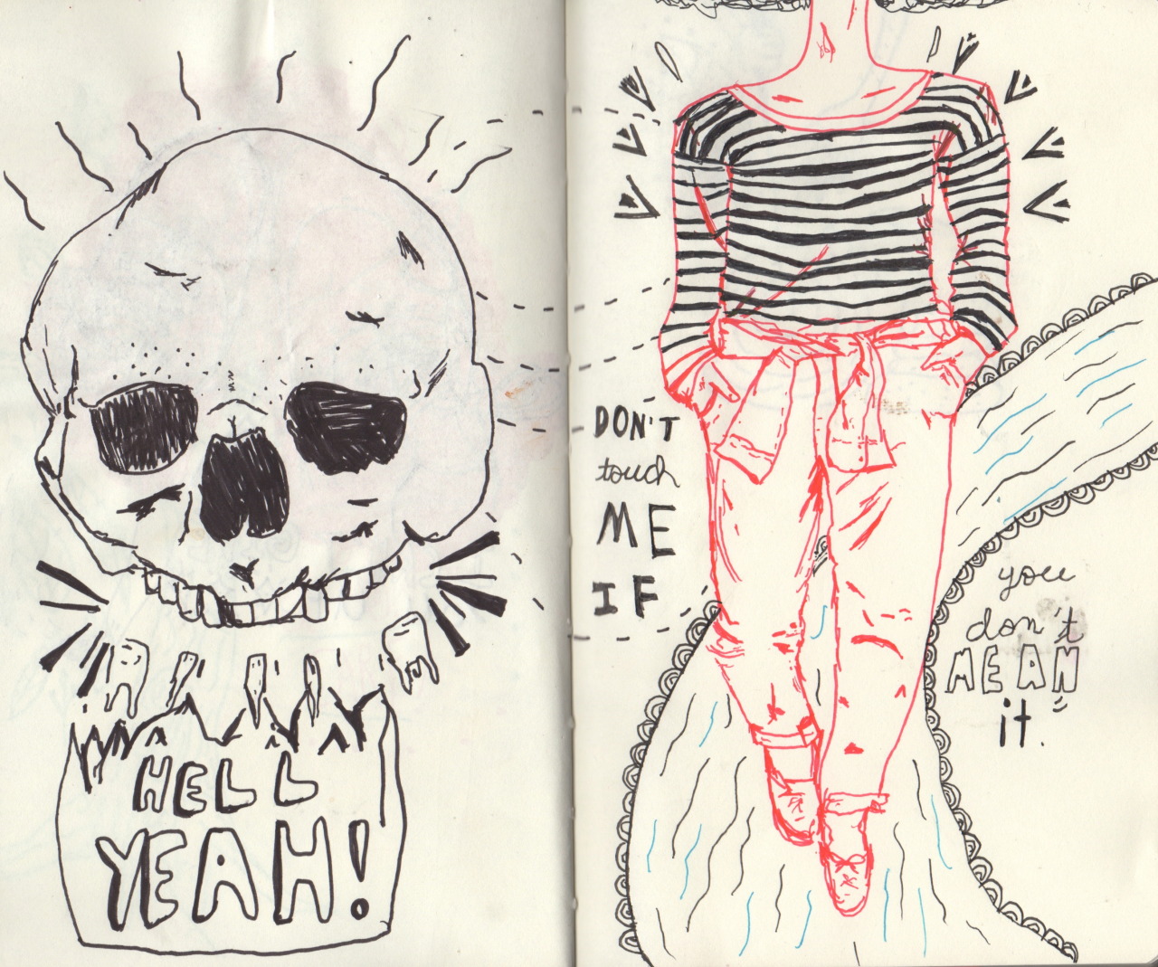 allmymetaphors:  i know i uploaded these as two separate doodles but i drew them