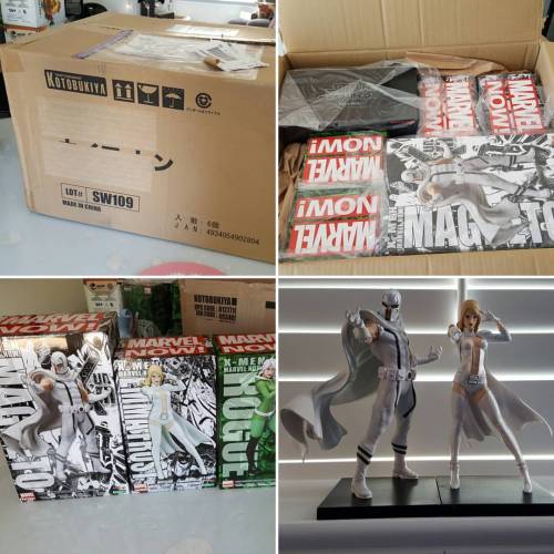 Package from Kotobukiya arrived this morning with the special white variants of the Magneto and Emma