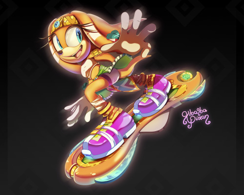 xibalbapiixan:Tikal as if she were in Sonic Riders.Commission for GoodNightGeass This is absolutely 