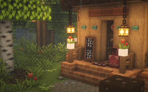  Brown Mushroom Café ❁ Minecraft ❁    ForgeOptiFine 1.18.1❁ Resource packs ❁    Mizuno’s 16 Craft❁ S