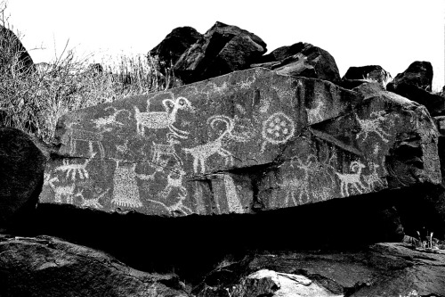 ancientart:Photos taken at the Coso Rock Art District, located within the Naval Air Weapons Station 