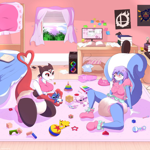 king-crazy:Commission for Filly_Moonshine on FA, featuring Spazzykins!