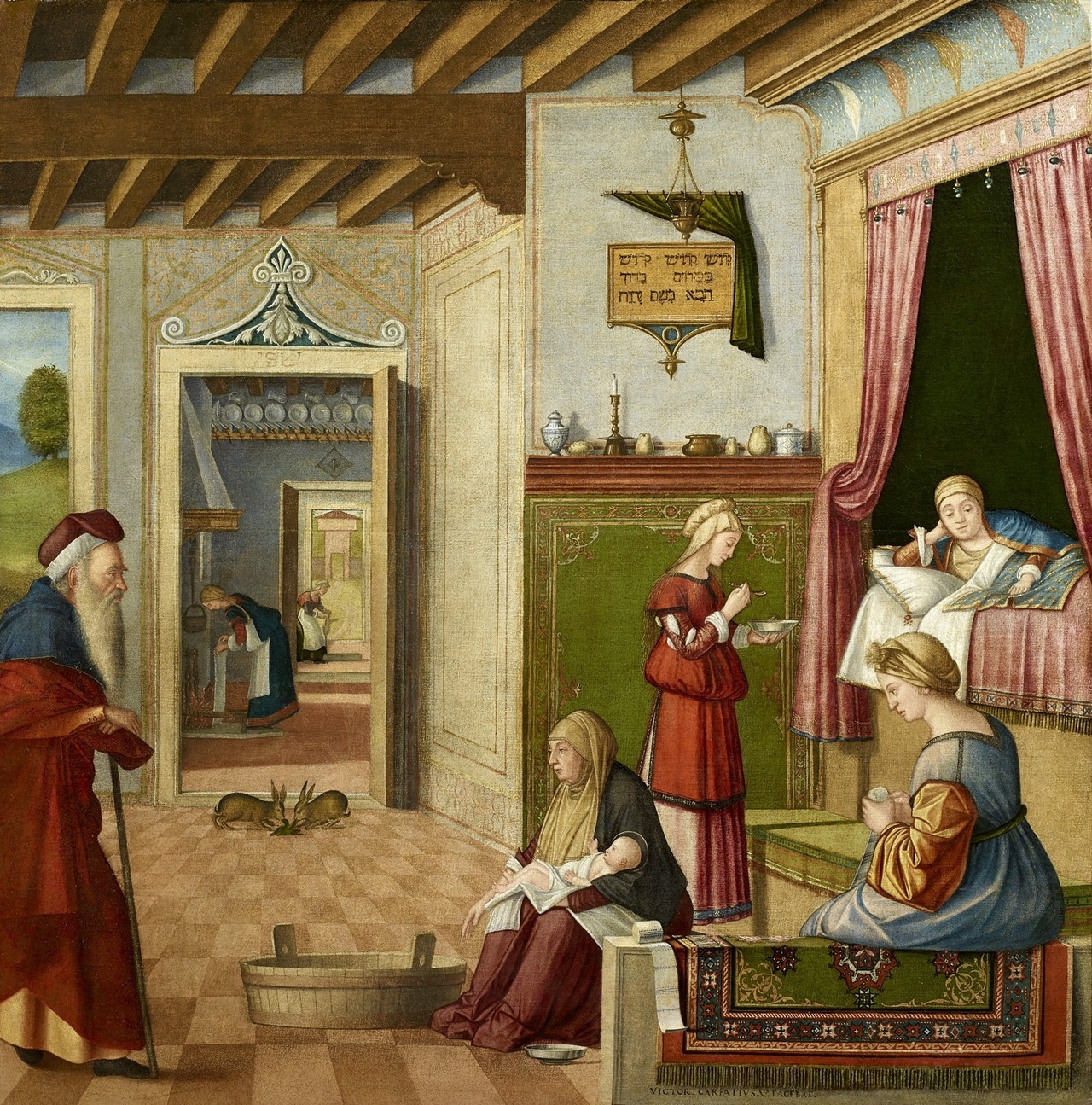 Vittore Carpaccio (Italian, ca. 1465-1525 / 26), Natività della Vergine (Nativity