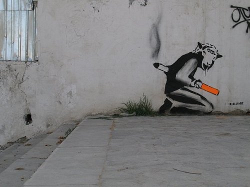 161crew:  Трафаретное граффити от Шарика из города Симферополь / Stencil Art by Sharik from Simferopol city, Ukraine 