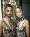 softestaura:Mika Schneider and HyunJi Shin backstage for Paco Rabanne SS23