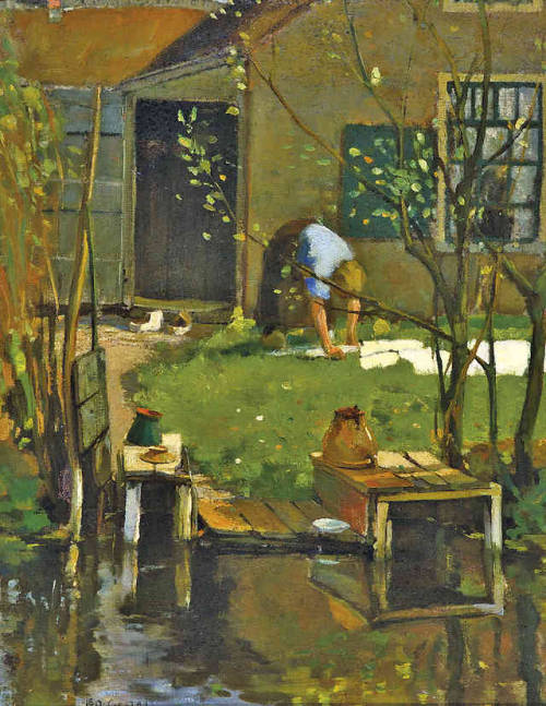 huariqueje:Washing Day , Woerden   -    Leo Gestel , ca. 1900.Dutch,  1881-