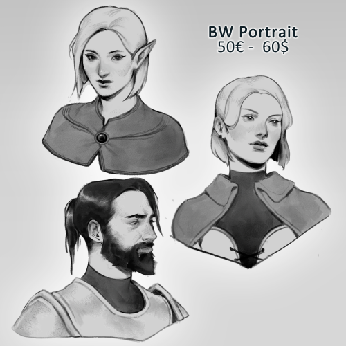 luciasatalina: COMMISSIONS OPEN ! bust/portraits only for now Here it is guys ! As specified, please