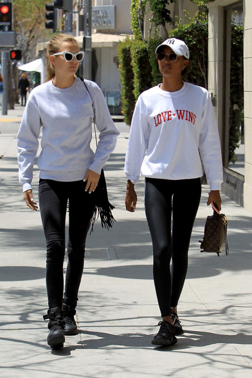 Josephine & Jasmine spotted out for lunch at Villa Blanca in Beverly Hills - April 24th, 2018.