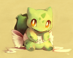 amazingpokemonfanart:  Bulbasaur Painting Pixiv ID: 20044131Member: PurpleKecleon     