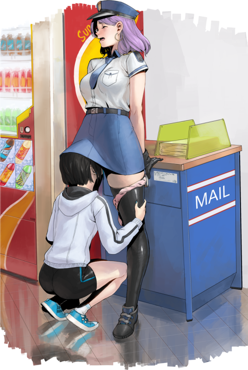 that’s a boy down on his heels and under her skirt, right?? well it could be…