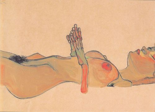 dappledwithshadow:  Totes Mädchen, Egon Schiele 1910 