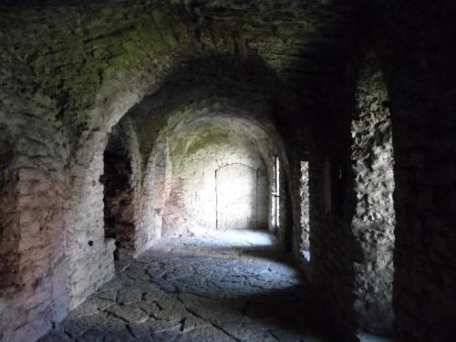 Dominican monastery of Saint Catherine in Tallinn (13th century AD).Pics: 1. Inner courtyard 2. corr