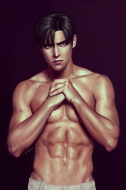 dinklebert:  so many people keep commenting on my Yoonbum arts saying they think it’s Levi D: so here’s an actual realistic interpretation of Levi. See, very different. Nobody breaks Levi’s legs, he breaks theirs (ง'̀-‘́)ง …… (k well